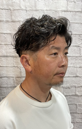 おしゃれメッシュパーマ 正面