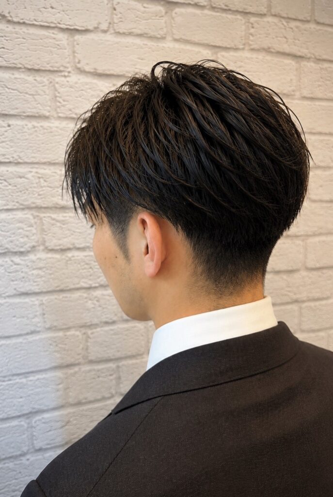 大人気！ツーブロックビジネススタイル 背面