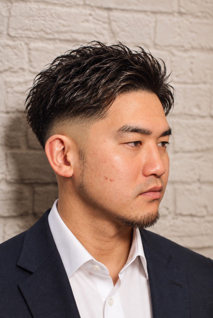 清潔感抜群　ツーブロベリーショート 側面