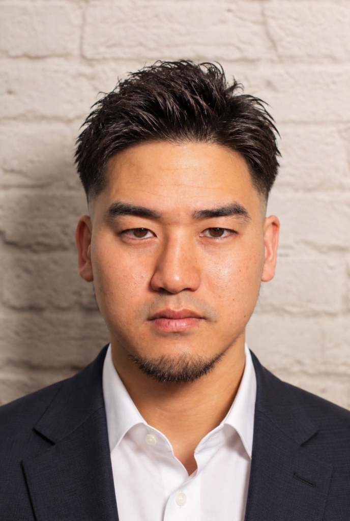 清潔感抜群　ツーブロベリーショート 正面